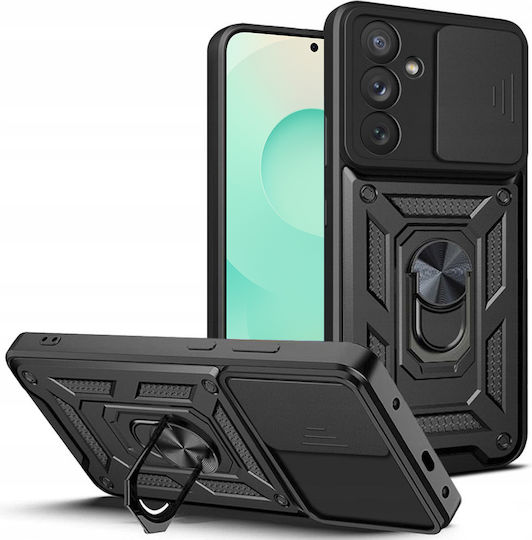 Techsuit Camshield Series Rückseite Umschlag Silikon Schwarz (Galaxy S25 FE)