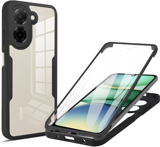 Techsuit ColorVerse 360 Vollschutz Silikon Schwarz (Redmi A5)