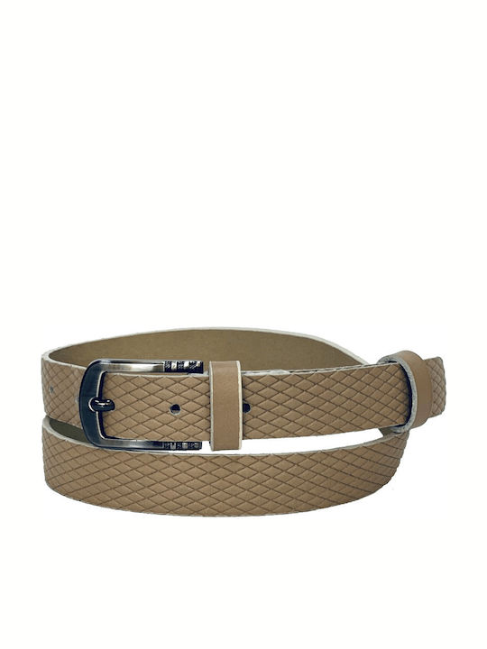 Women's Belt Genuine Leather Exceptional Quality Pyrography 2.5cm Greek Made Nude