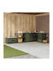 Bodenmontierter Küchenschrank Grün 90x50x92cm