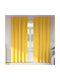 vidaXL Set Perdele Cu Coafură Galbene 140x225 cm