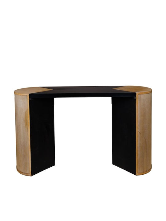 Table Dining Room Wooden Black-natural 140x40.5x81cm