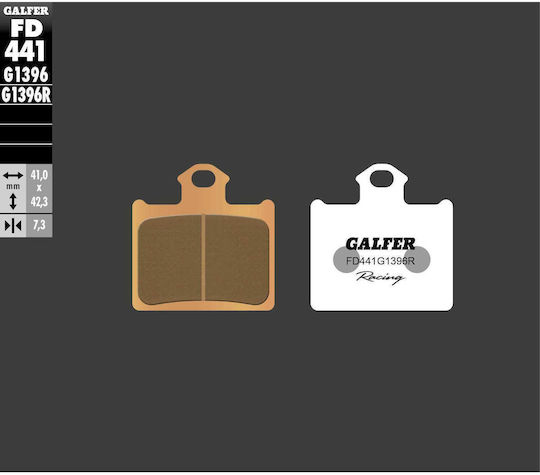 Rückseite Motorradbremsbeläge Galfer Sintered Racing Compound Fd441g1396r