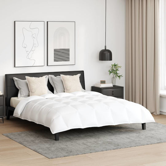 vidaXL Duvet Set Double 200x220cm White 3pcs