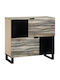 Mobilier de Intrare cu Dulap White and Black 80x33.5x75cm