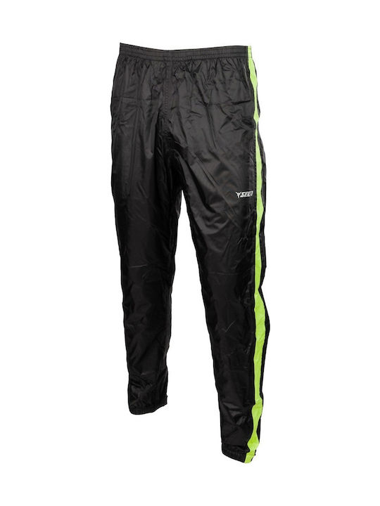 Pantaloni Impermeabili de Motocicletă Seca Drop Negri Galbeni