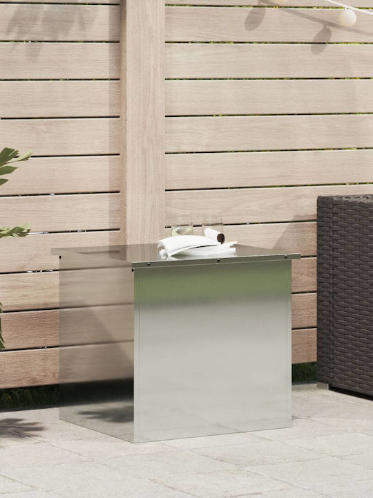vidaXL Outdoor Storage Box 117lt Silver L55xW50...