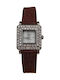Fashion Time Women's Watch with Brown Leather Strap