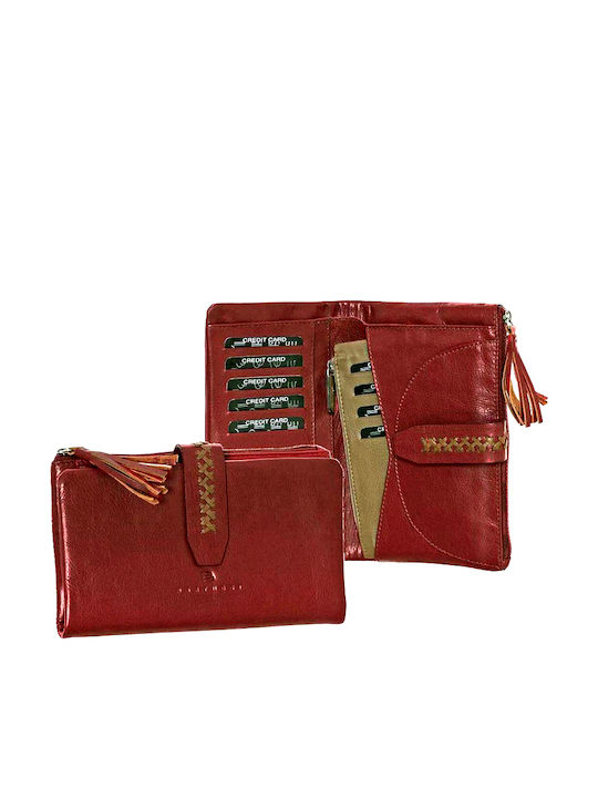 Bartuggi Leather Women's Wallet Classic Red