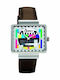 Cheeky Women's Watch with Brown Leather Strap
