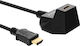 InLine Angle Cable HDMI male - HDMI female 3m Μαύρο