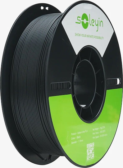 Creality3D Soleyin Ultra PLA 3D Drucker Filament 1.75mm Schwarz 1kg 1 Stück Spule