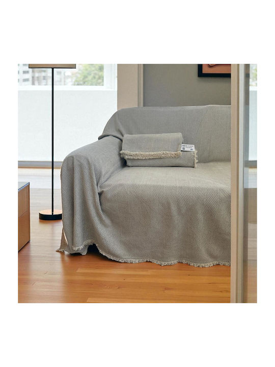 Linea Home Σετ Ριχτάρια 3τμχ Chenille Εκρού / Γκρι LH2025592