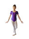 Kokoracostume Kids' Dance Bodysuit Short Sleeve Lycra Spandex Purple Lilac