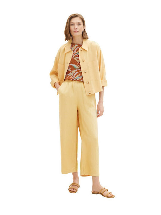 Women's Fabric Trousers Yellow