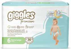 Giggles Premium No. 6 για 15-30kg 36τμχ Giggles Premium No. 6 για 15-30kg 36τμχ