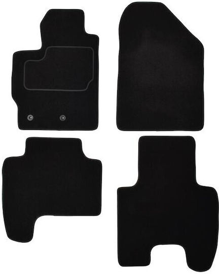 Custopol Σετ Μαύρα Πατάκια Toy380c Toyota Yaris 2005+ – 4 Τεμ