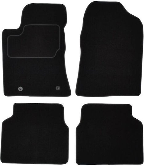 Custopol Set Black Car Mats Toy35c Toyota Avensis Ii Sedan T25 – 4 Pieces