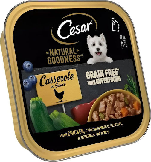 Cesar Goodness Υγρή Τροφή Σκύλων σε Κονσέρβα με Κοτόπουλο 100gr