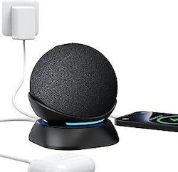 Plusacc Charging Stand Usb-c Usb-a Charger Ports/Compatible with 4th/5th Generation Dot Iphone Samsung Black