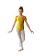 Kokoracostume Kids' Dance Bodysuit Short Sleeve Lycra Spandex Yellow