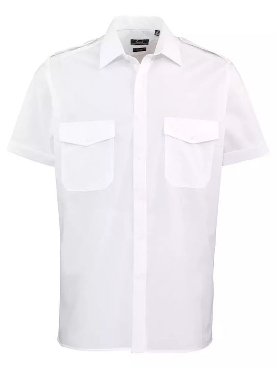 Κοντομάνικο Πουκάμισο σε Κανονική Γραμμή White