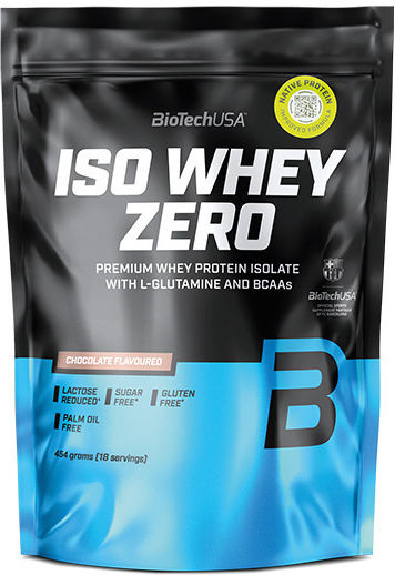 Biotech USA Iso Whey Zero Lactose Reduced Protein Whey Gluten Free with Flavor Chocolate 454gr