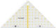 45-degree Triangular Ruler Sewing Patchwork Graphic Design Graduated In Inches Prym 611640