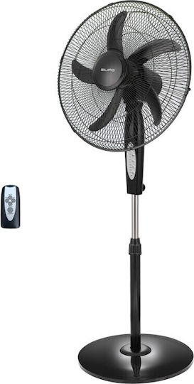 Silifo Ανεμιστήρας Ορθοστάτης 90W Διαμέτρου 45cm Μαύρος
