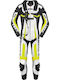 Leather Riding Suit Spidi T-2 Neck Dps Airbag Acid Green Black