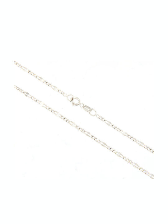 Forever Friends White Gold Chain Neck 14K Thin Thickness 1.8mm and Length 45cm