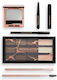 Set Kit Conturare Sprâncene Machiaj Revolution Beauty Pensetă Sprâncene Negru Lipici Sprâncene Perie Sprâncene Geantă De Machiaj Textilă Neagră Perie Sprâncene Precizie Spoolie Creion Cremă Definitor Lipici Sprâncene Maro 0.38 G Ultra Brow