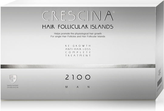 Labo Crescina Follicular Islands 2100 Αμπούλες Μαλλιών κατά της Τριχόπτωσης για Άνδρες 20x3.5ml