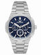 Ferro Men's Watch Battery with Silver Metal Bracelet
