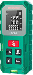 Laser Measurer Ermenrich Reel Gs60 3-line Display Up To 60 Meters Measuring Range 2 Horizontal Bubble Levels Green