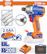 Wadfow WCD2B21E Παλμικό Κατσαβίδι Μπαταρίας Brushless 20V 2x2Ah