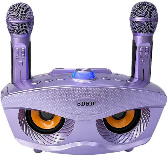 Ηχείο Karaoke με Ασύρματα Μικρόφωνα SD-306S Μωβ