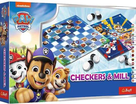 Joc de Societate Paw Patrol Checkers pentru 2 Jucători 5+ Ani Trefl
