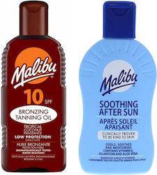 Malibu Tanning Oil Spf10 200ml + After Sun Balm 200ml Malibu Tanning Oil Spf10 200ml + After Sun Balm 200ml