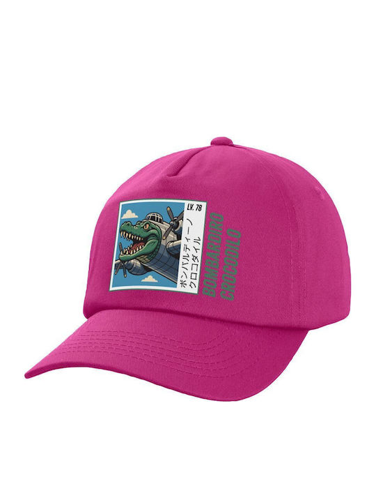 Koupakoupa Kids' Hat Jockey Fabric Bombardiro Crocodilo Fuchsia