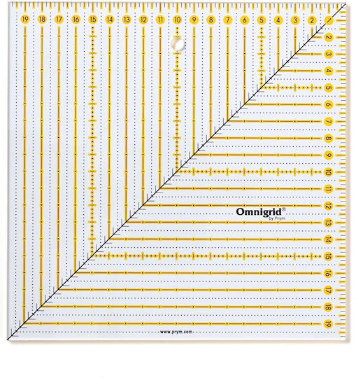 Square Ruler Tailoring Patchwork Graphic Design 20x20 Cm 8x8 Inch Prym 611657