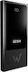 Wonder WX10D Ultra Dünner Power Bank 10000mAh 22,5W mit 3 USB-C Ausgangsanschlüsse Stromlieferung Schwarz