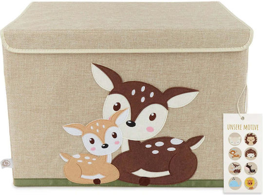 Bieco Children's Storage Box made of Fabric Brown 36x36x51cm 1pcs