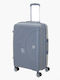 Bartuggi Large Hard Gray Travel Suitcase with 4 Wheels Height 76cm