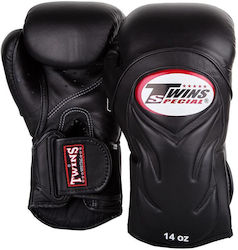 Twins Special Boxing Gloves Leather for Match Black