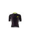 BRN Kurze Ärmel Radtrikot Schwarz