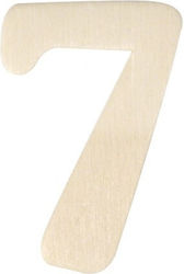 Holzhandwerksdekoration Zahlen 4 cm 7