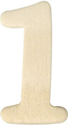 Holzhandwerksdekoration Zahlen 4 cm 1