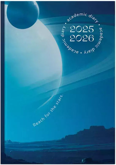 Linardatos Space Daily Academic Agendas 2025/26 Light Blue 14x21cm