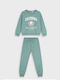 Kids Sweatpants Set Light Green 2pcs